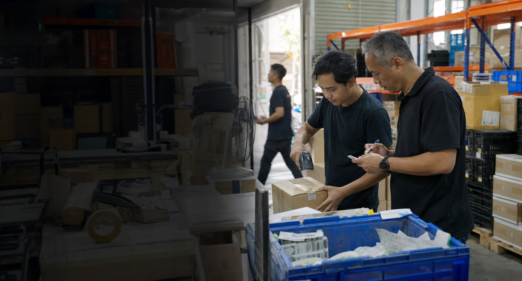 ODIN warehouse practitioner observing a live operator workflow