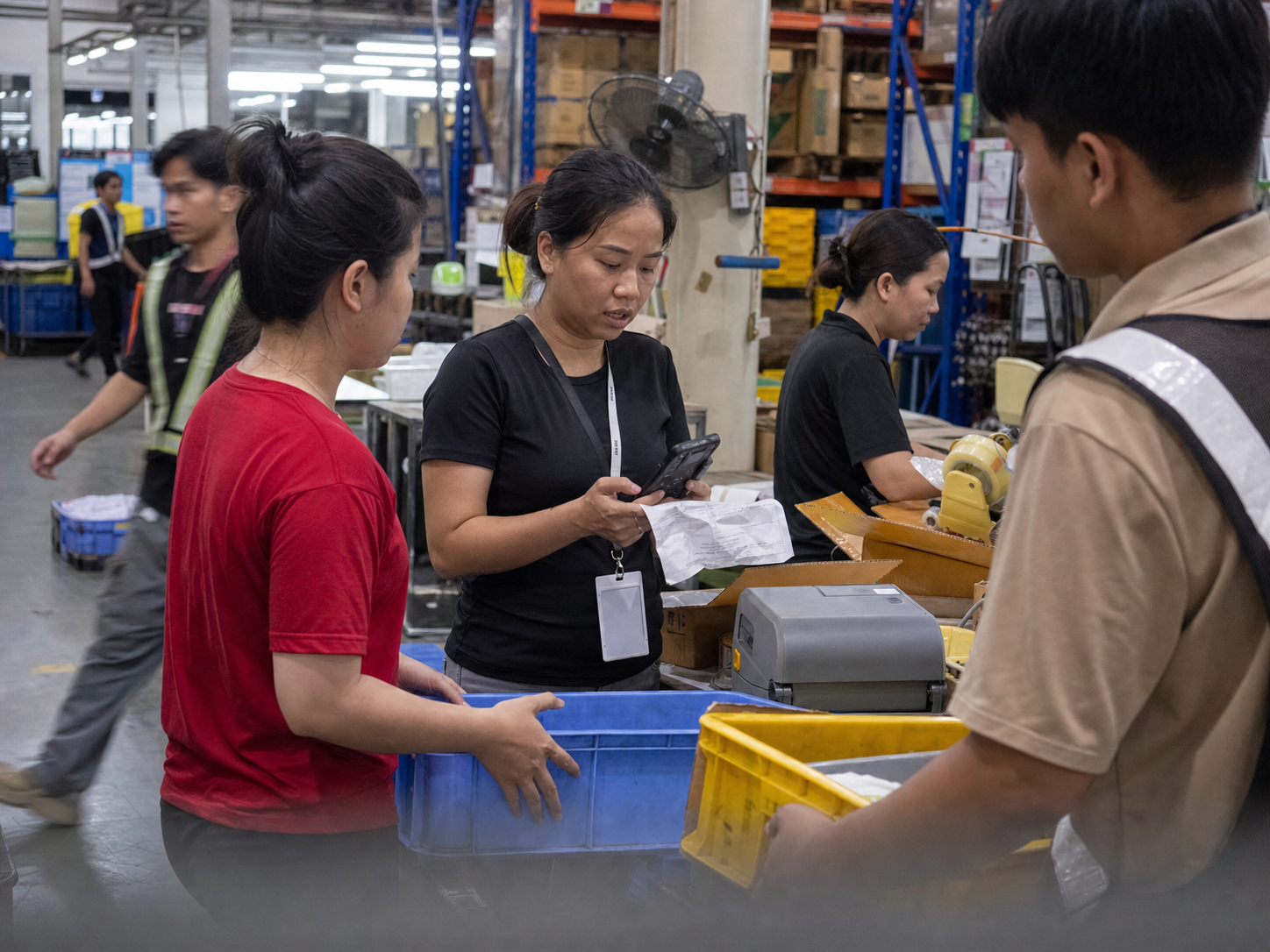 Ecommerce warehouse team managing fast-moving marketplace orders